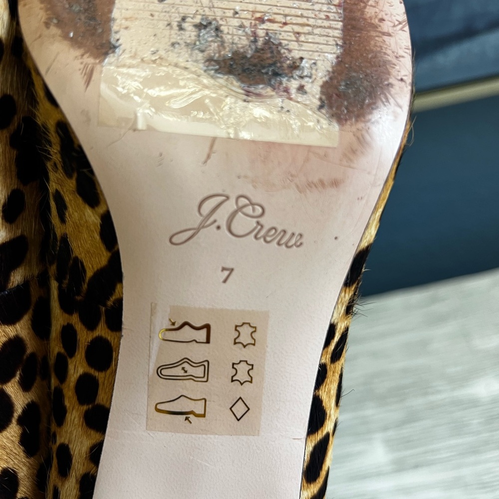 J. Crew Leopard Print Block Heels - Picture 7 of 7